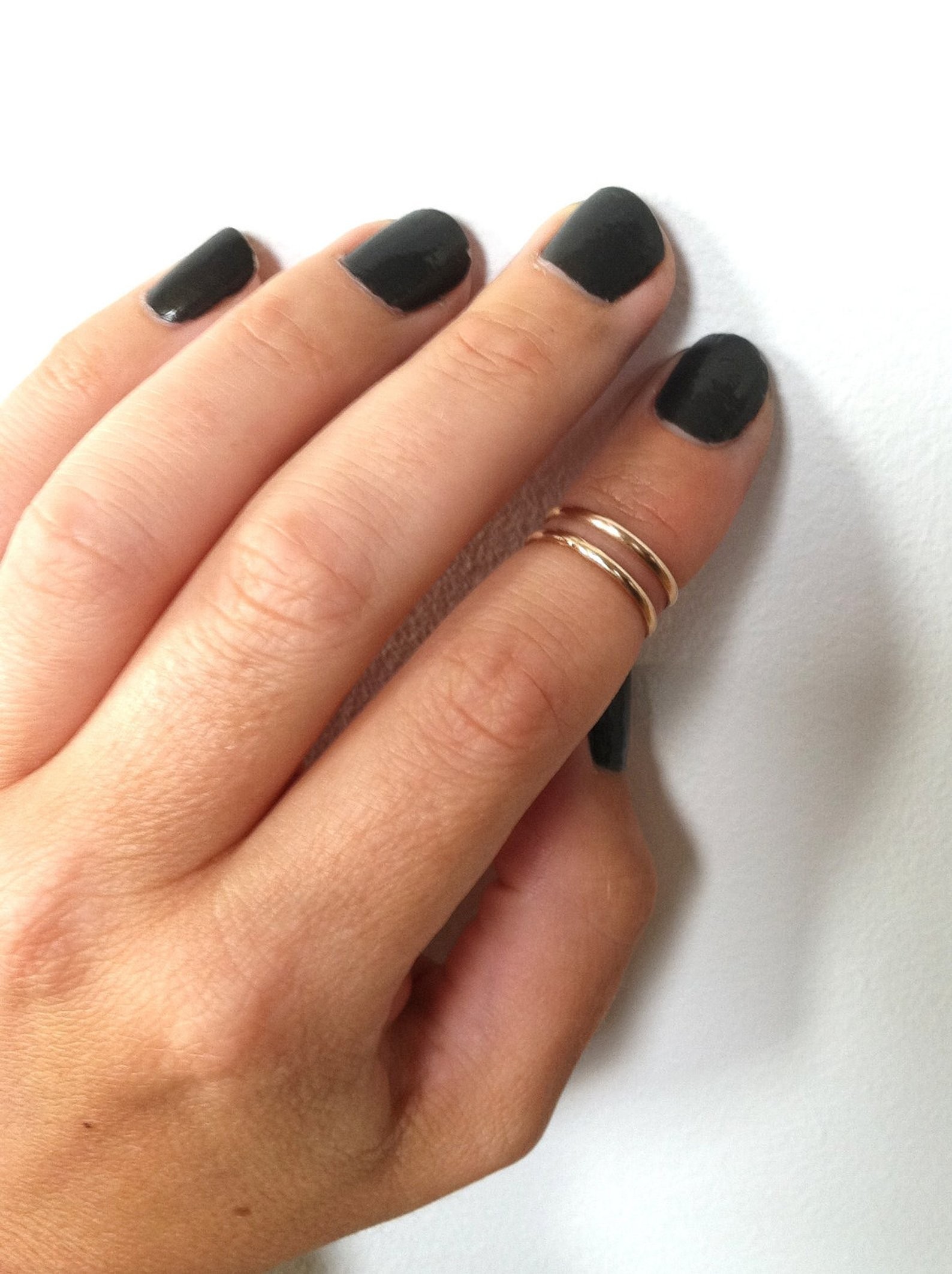 Thin Gold Knuckle Ring- 14K Gold Filled Ring, Gold Midi Rings, Gold Stacking Ring in any size | Etsy (US)