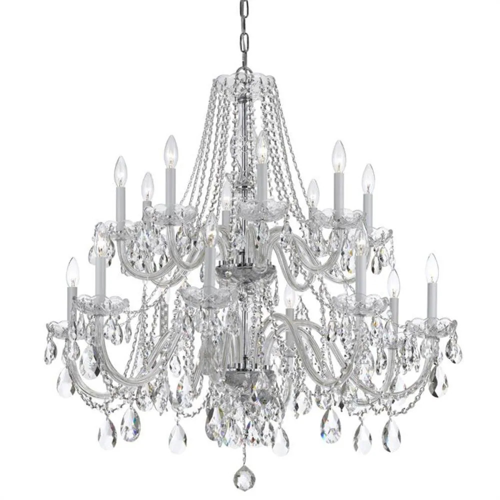 Crystorama Traditional Crystal 16 -Light Polished Chrome Crystal Metal Chandelier one_size | 1139-CH-CL-MWP | Lowe's