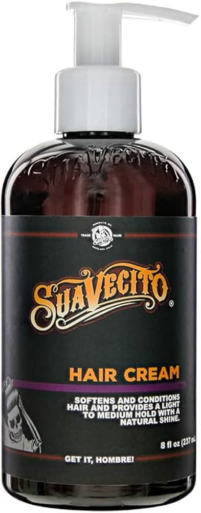 Suavecito Hair Cream Pump Bottle Medium Shine All Day Light Hold (8 oz) | Amazon (US)