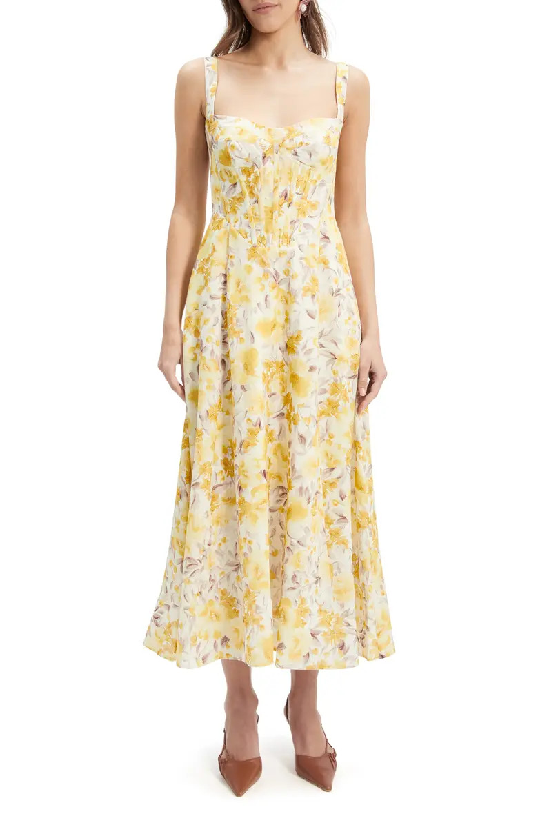 Bardot Lilah Corset Midi Dress | Nordstrom | Nordstrom