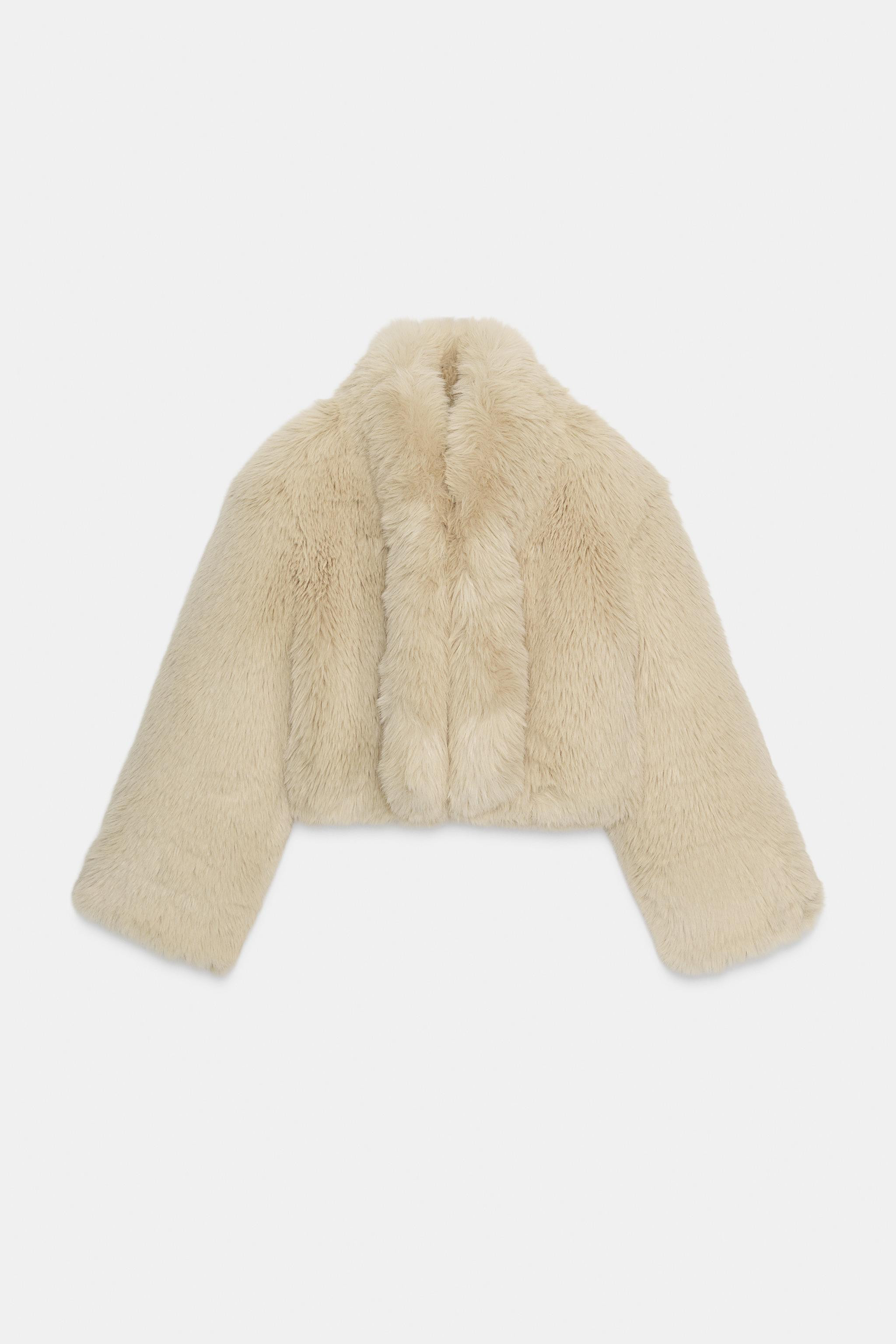 SHORT FAUX FUR COAT | Zara UK