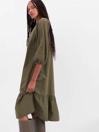 Lace Sleeve Midi Dress | Gap (US)