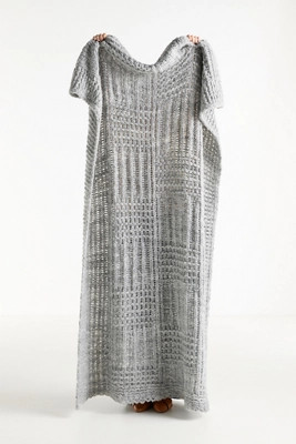 Hazel Wool Blend Knit Patchwork Throw Blanket | Anthropologie (US)