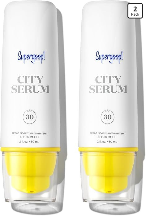 Supergoop! City Serum - 2 fl oz, Pack of 2 - SPF 30 PA+++ Anti-Aging Morning Lotion for Face - Li... | Amazon (US)