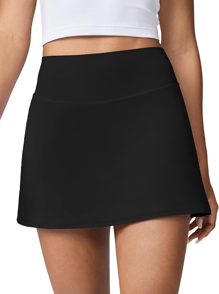 Hugcurve Tennis Skirts for Women with Inner Pockets High Waisted Athletic Skorts for Running Golf... | Amazon (US)