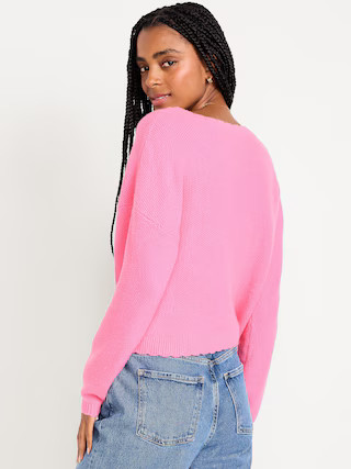 Crew-Neck Bobble Heart Sweater | Old Navy (US)