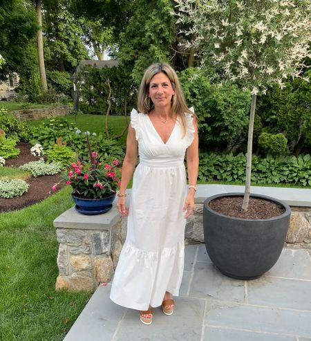 Beautiful summer dress in white. Flattering and easy to wear. Available in other colors on sale- red is $74 and black is $79. If you plan to buy, please shop my links. My account needs your support, thank you so much!

#LTKFindsUnder100 #LTKSeasonal #LTKOver40