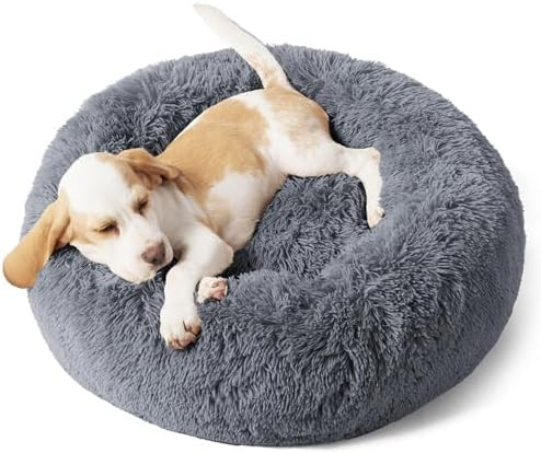 Bedsure Calming Dog Bed for Small Dogs - Donut Washable Small Pet Bed, 23 inches Anti-Slip Round ... | Amazon (US)