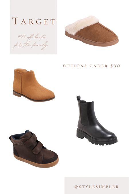40% off boots for the family and more when you shop at Target today!  

#LTKGiftGuide #LTKHoliday #LTKsalealert