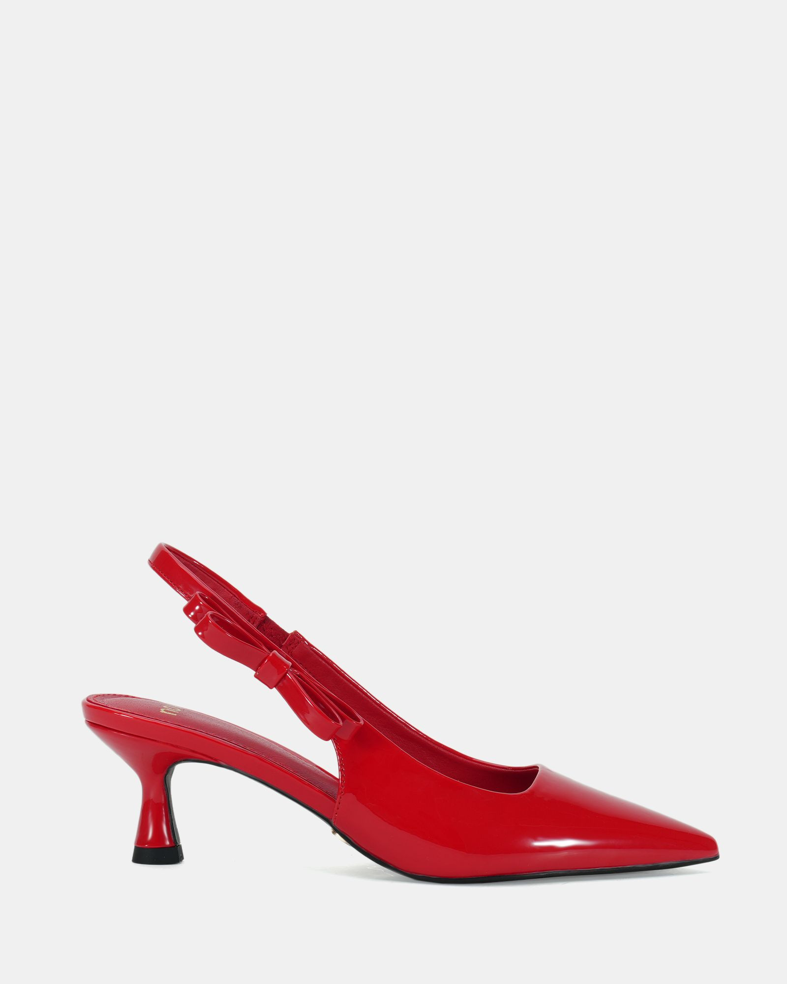 INDI Red Patent Kitten Heels | Novo Shoes