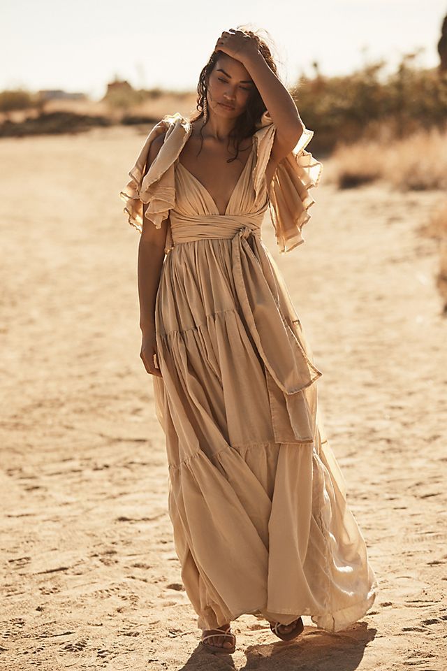 Erika Peña Vale Ruffled Maxi Dress | Anthropologie (US)