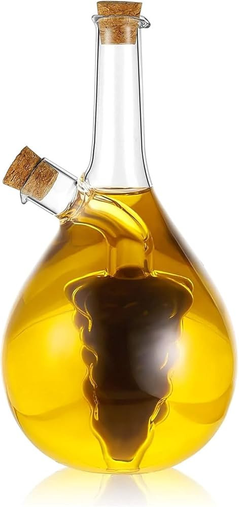 Oil and Vinegar Dispenser, 2 in 1 Glass Olive Oil and Vinegar Cruet Dispenser Bottle, Kitchen Oli... | Amazon (US)