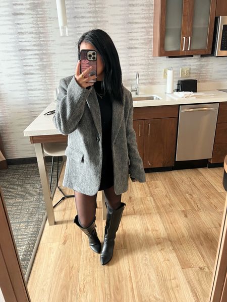 Work outfit idea - I love neutrals for work, esp in the fall/winter. My blazer runs oversized and now comes in black! Wearing XS. Also wearing XS in the turtleneck and skort.

My boots are 30% off this week - soo comfy and versatile! Wearing size 5, runs true to size

fall outfits, thanksgiving outfits, work outfits, neutral outfits, fall fashion trends 

#LTKfindsunder50 #LTKSeasonal #LTKsalealert