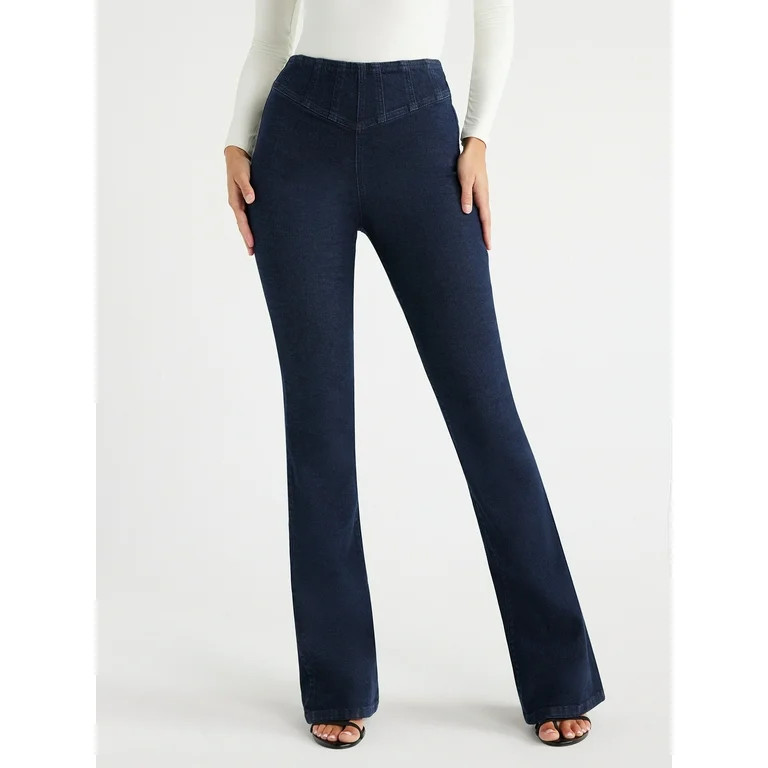 Sofia Jeans Jeans Melisa de las Mujeres Flare Corsé Curvo de Altura Súper Alta 33.5 "Entrepiern... | Walmart (US)