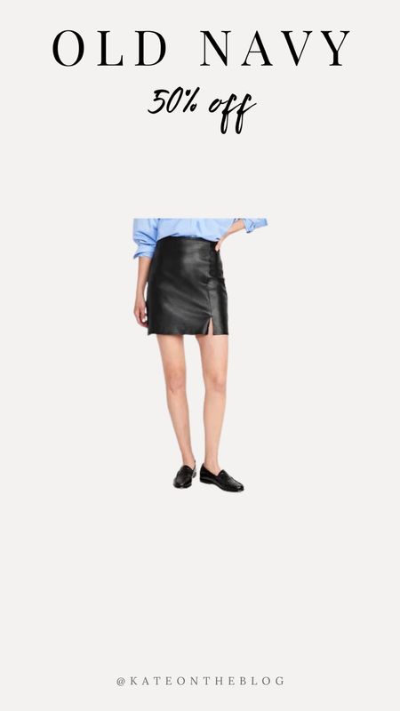 Faux leather mini skirt 50% off at old navy 

#LTKsalealert #LTKparties #LTKfindsunder50