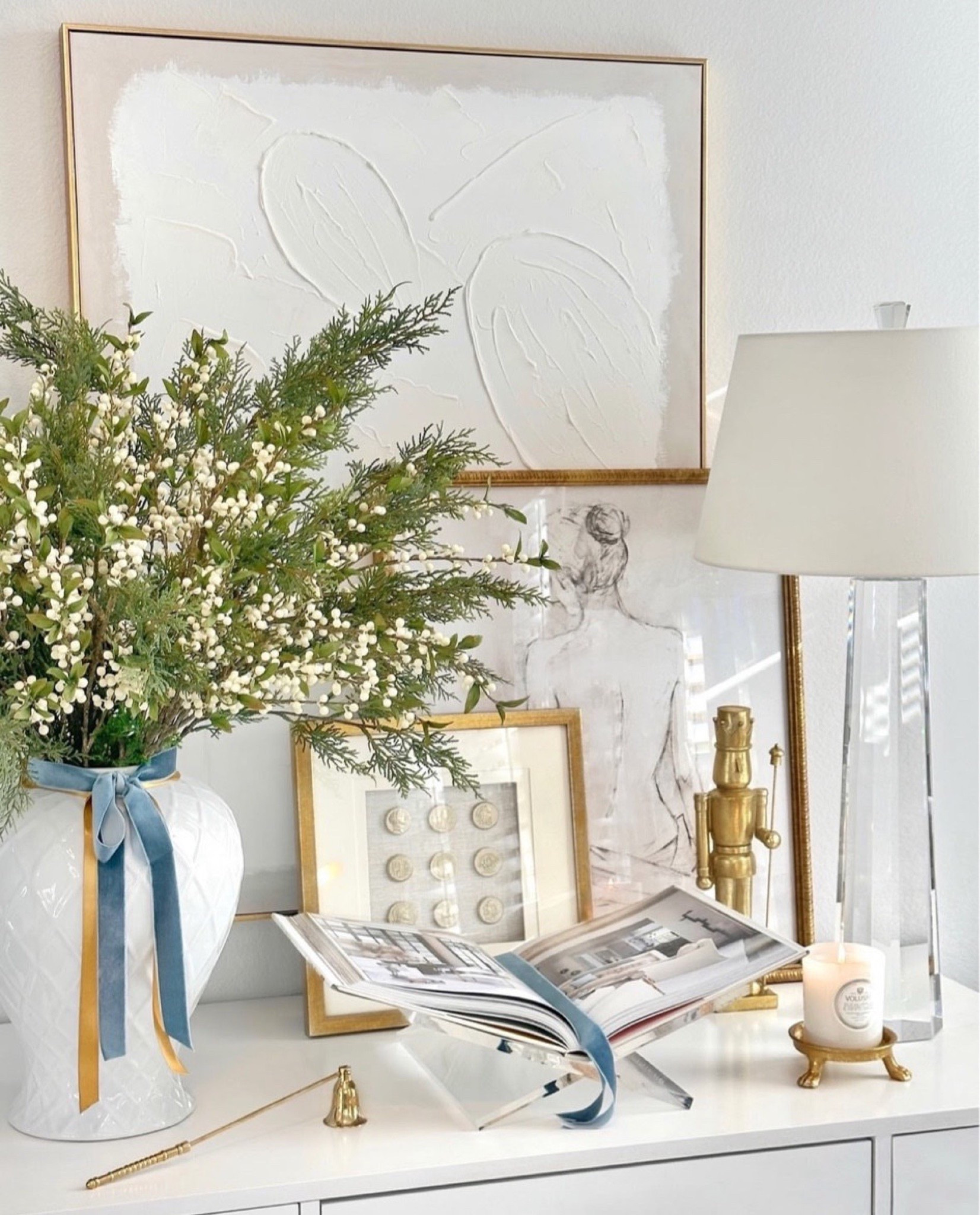 White berry stems Christmas decor Target gold nutcracker 

#LTKFindsUnder50 #LTKHome #LTKSaleAlert