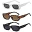 Tskestvy 3 Pack Women’s Rectangle Sunglasses Retro Trendy Square Vintage Glasses Pack 90s Y2K A... | Amazon (US)
