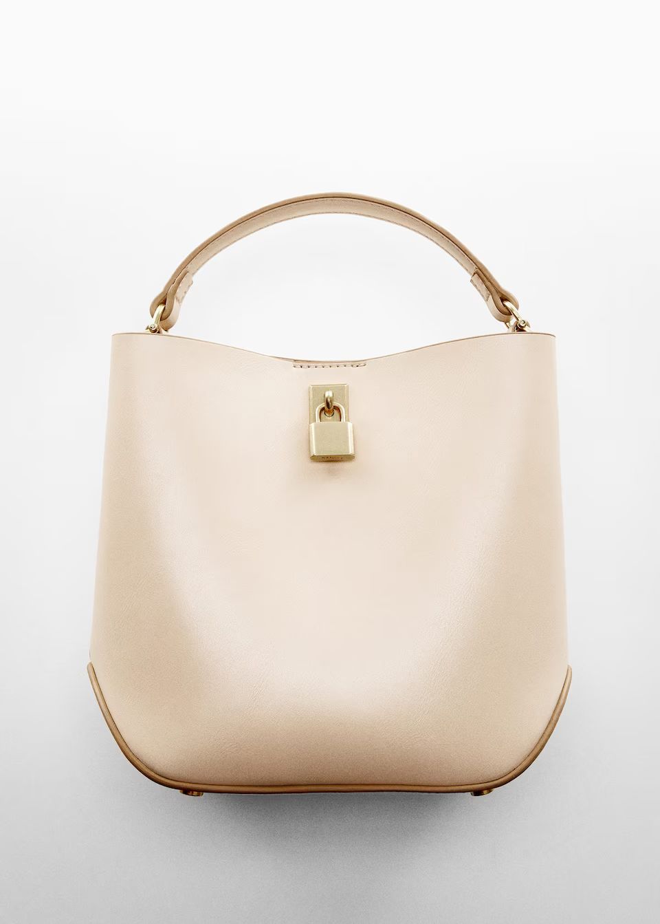 Mini-shopper with rear padlock -  Women | Mango USA | MANGO (US)