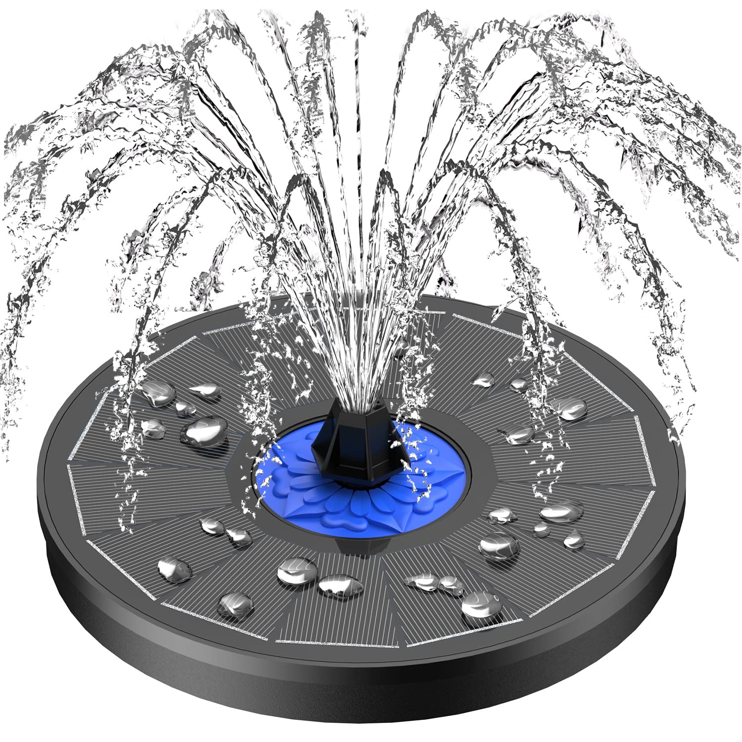 SZMP Solar Fountain Upgrade, 3.5W Solar Powered Bird Bath Fountains with Flower, Outdoor Water Fe... | Amazon (US)
