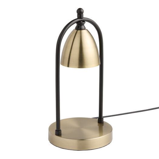 Black and Brushed Gold Candle Warmer Lamp with Dimmer by World Market | World Market