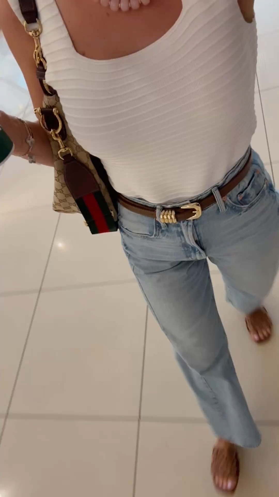 Small Amazon tank / 24 jeans (I sized down one) / sandals are fire to size

#LTKSeasonal #LTKPetite #LTKootd