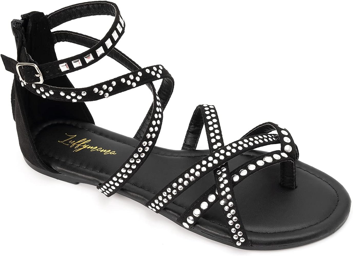 Luffymomo Women's Cross Strappy Sandals Flat Fisherman Thong Gladiator Strap Sandals | Amazon (US)