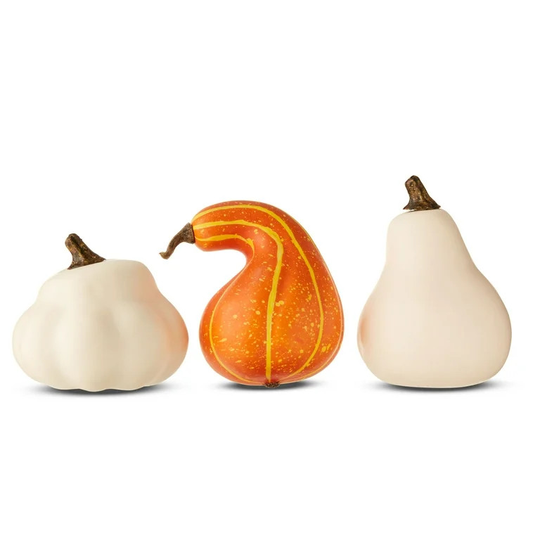 Mesh Bag of Cream and Orange Pumpkins, 7 inch, by Way to Celebrate | Walmart (US)