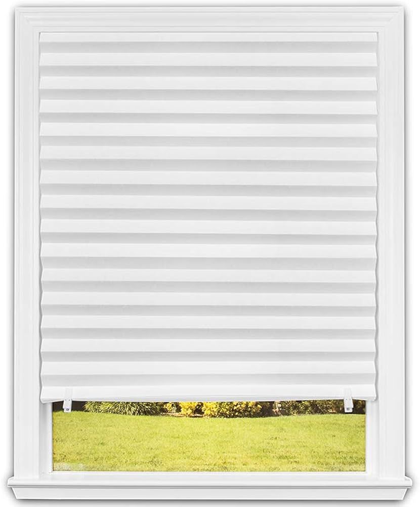 Redi Shade No Tools Original Light Filtering Pleated Paper Shade White, 36 in x 72 in, 6 Pack | Amazon (US)