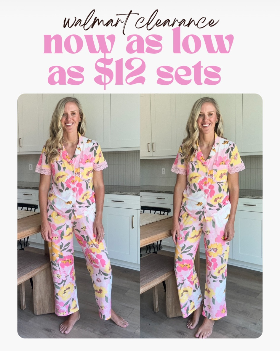 Walmart clearance pajama sets $12-$15. Size medium. 

#LTKFindsUnder50 #LTKStyleTip #LTKSaleAlert