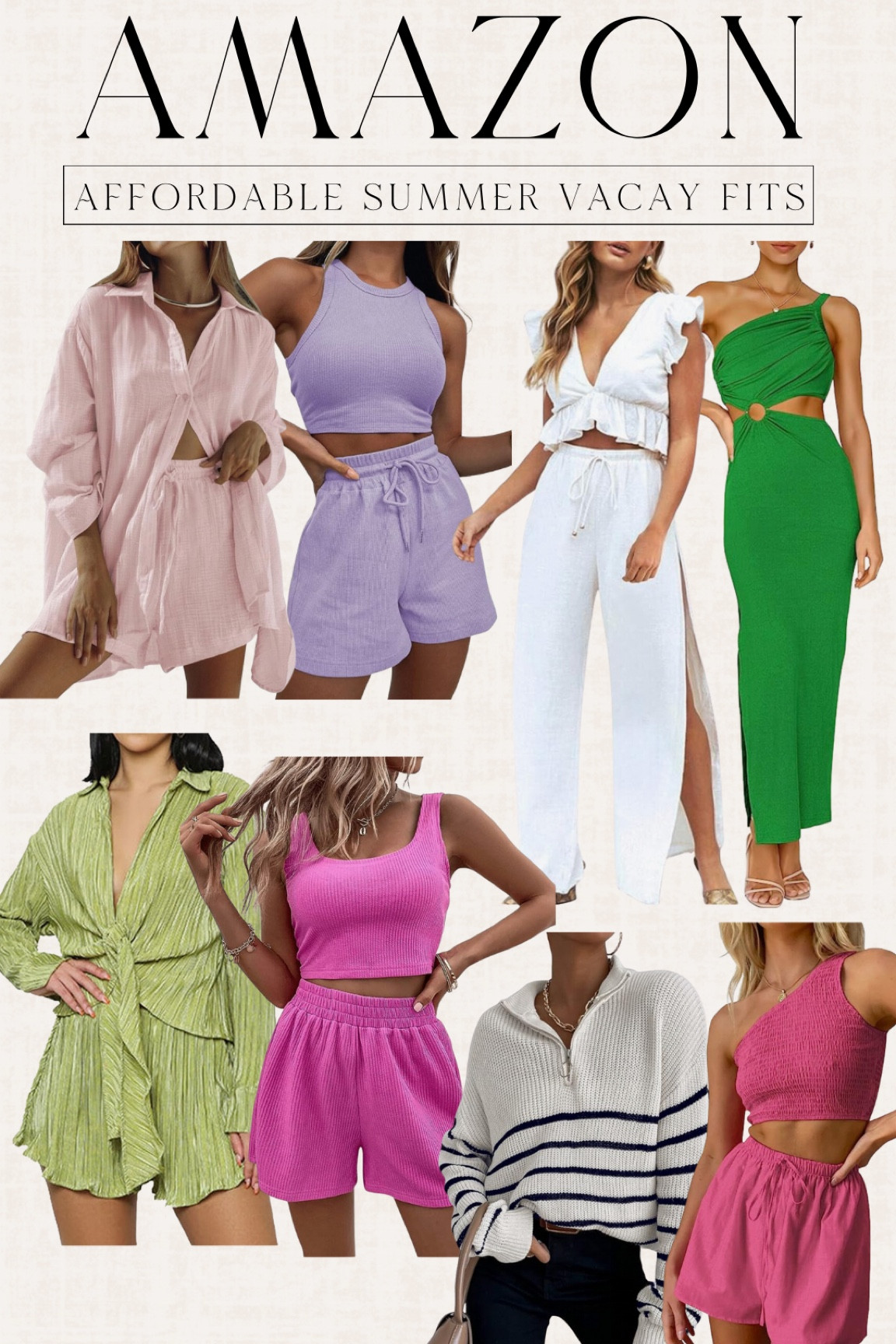 Amazon summer outfits and affordable beach vacation finds🩷

#summeroutfits #beach #summervacation #beachoutfit #amazonfashion #affordablefashion #pinkset #greendress #resortoutfit #whitematchingset #plisseset #stripesweater

#LTKfindsunder50 #LTKtravel #LTKSeasonal