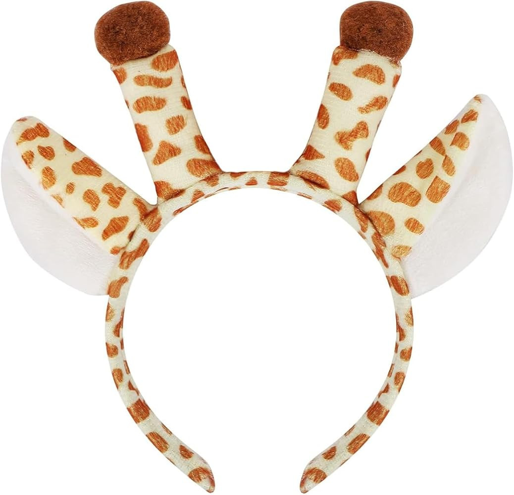 Giraffe Plush Animal Ears and Horns Headband-Halloween Christmas Festival Theme Party Animal Cosp... | Amazon (US)