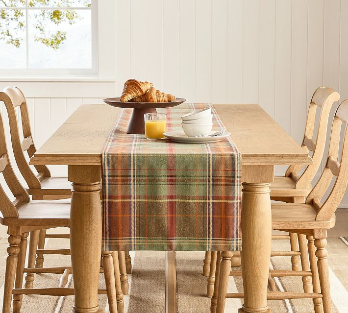 Woodrow Plaid Cotton Table Runner | Pottery Barn (US)