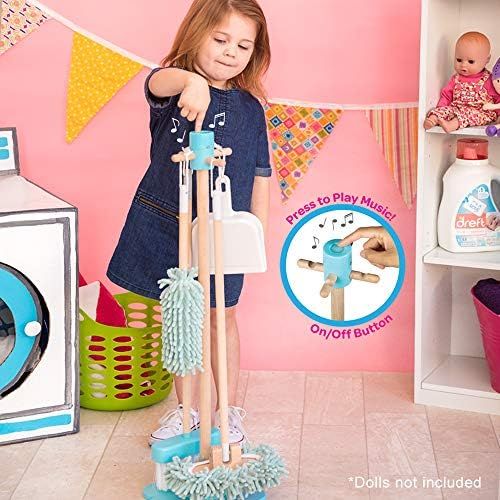 Adora Pretend Play Musical Cleaning Set, 7 Pieces, Educational Toy for Kids - Music Component Stand, | Amazon (US)