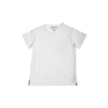 Carter Crewneck - Worth Avenue White with Multicolor Stork | The Beaufort Bonnet Company