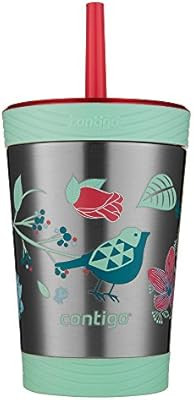 Contigo Stainless Steel Spill-Proof Kids Tumbler with Straw, 12 oz, Sprinkles with Birds & Flower... | Amazon (US)
