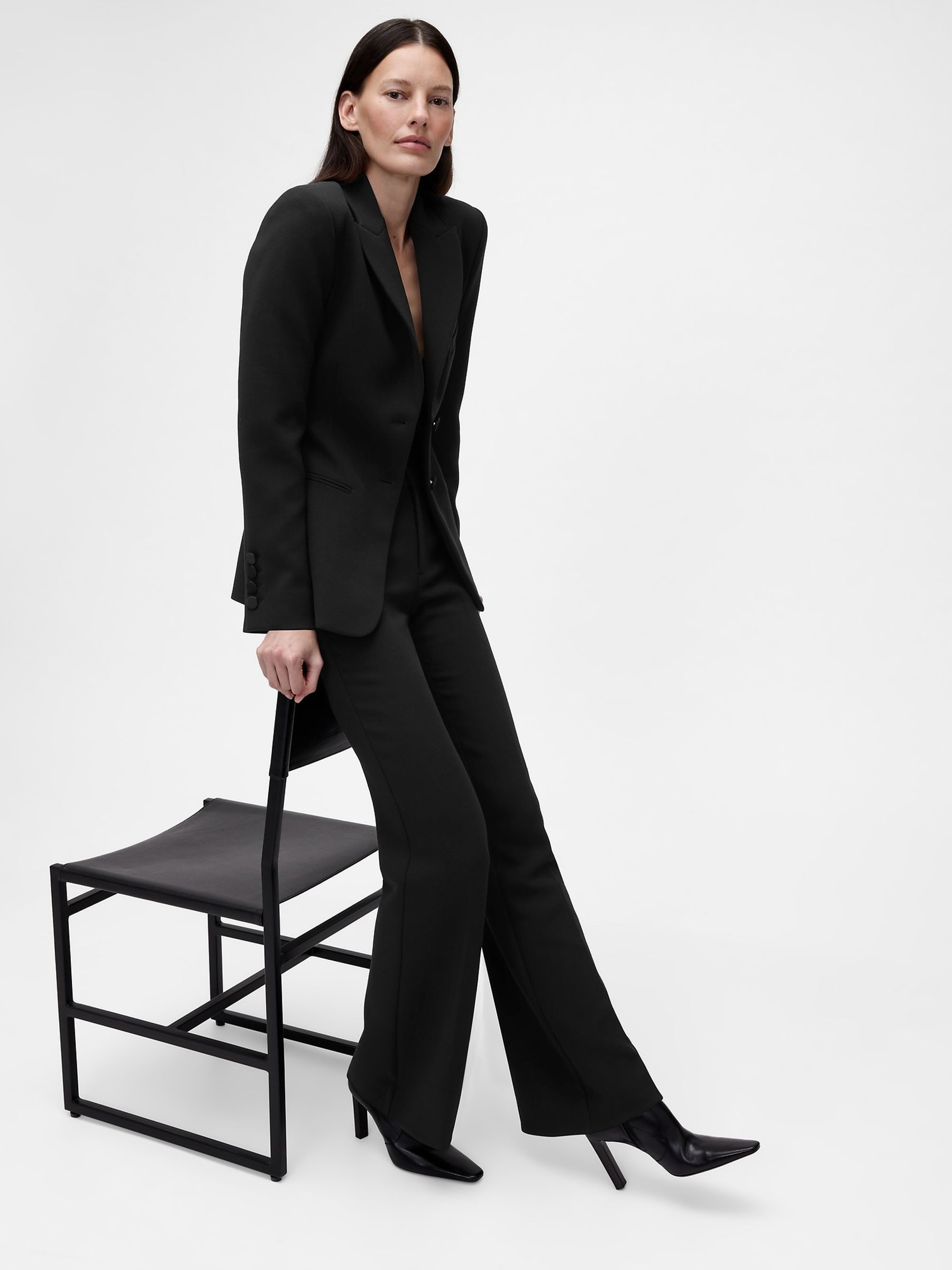 GapStudio Black Low Waisted Bootcut Trousers | Gap | GAP UK
