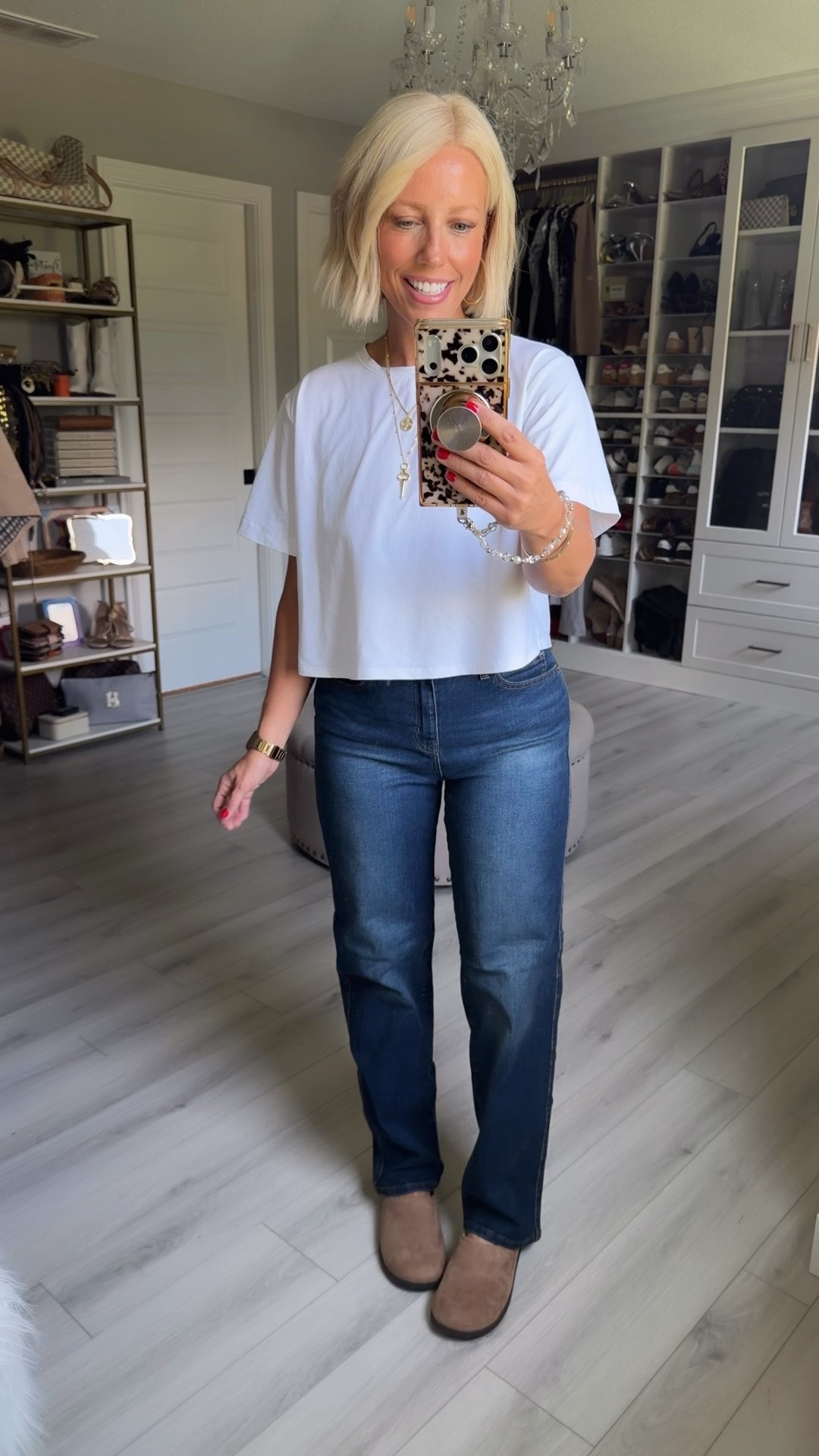 Top small
Jeans size 4 but could have sized down!

#LTKootd #LTKmomlife #LTKOver40