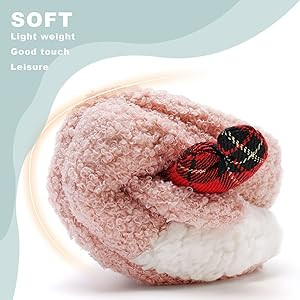 Amazon.com | ASHION Women's Cute Fuzzy Reindeer House Slippers Stuffed Animal Bedroom Slippers Co... | Amazon (US)