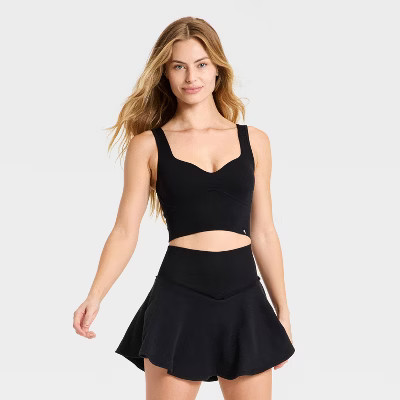 Women's Seamless Sweetheart Support Tank Top - JoyLab™ Black XXS | Target