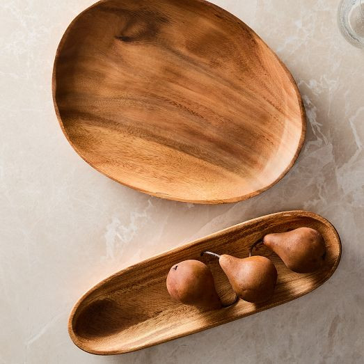 Organic Shaped Wood Serving Platters | West Elm (US)
