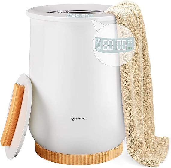 Keenray Upgraded Towel Warmer Bucket, Large Towel Warmer with 3 Heating Modes, Heat Time 30/45/60... | Amazon (US)