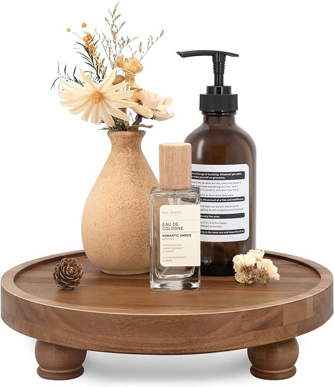EOSAHR Wooden Riser for Display : Farmhouse Pedestal Stand for Your Kitchen Counter & Home Decor ... | Amazon (US)