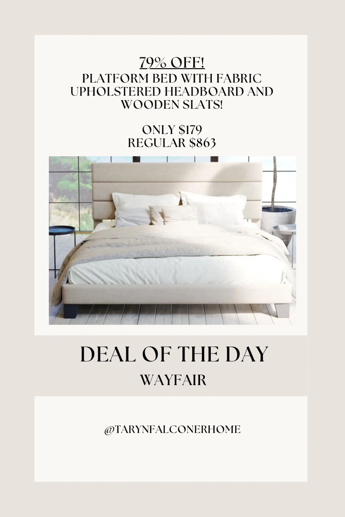 79% off this platform bed with fabric upholstered headboard and wooden slats!

#sale #under$200 #bedroom #bed #bedroomfind #upholsteredbed #bedroomfurniture

#LTKHome #LTKSaleAlert