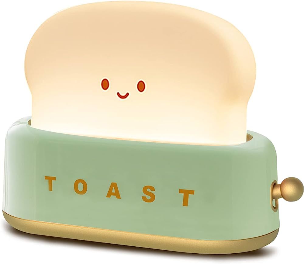 QANYI toaster lamp, Rechargeable with Smile Face Toast Bread Cute toaster Shape room decor Small ... | Amazon (US)