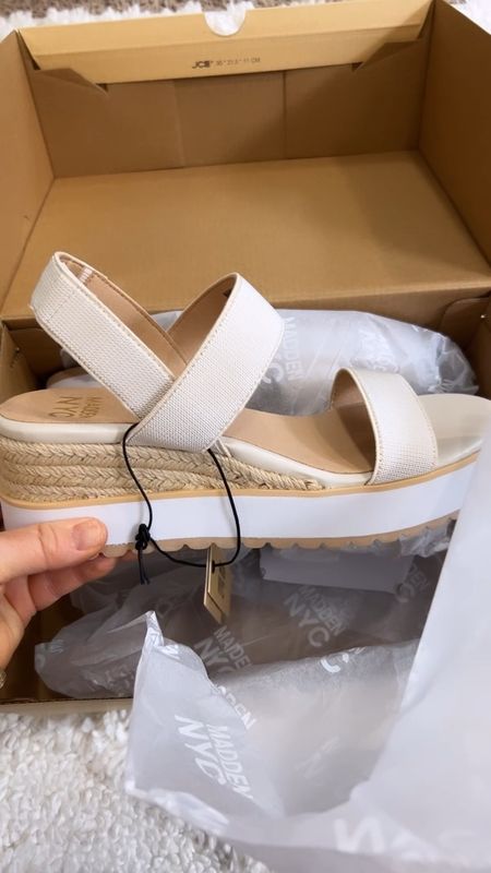 New wedge sandals by the Madden NYC brand through Walmart!  $28!  Bought my true size 8. Can’t wait to give these a try!  These seem to have good padding and love that the platform isn’t that tall on these!  #walmartfinds

#LTKshoecrush #LTKfindsunder50 #LTKSeasonal