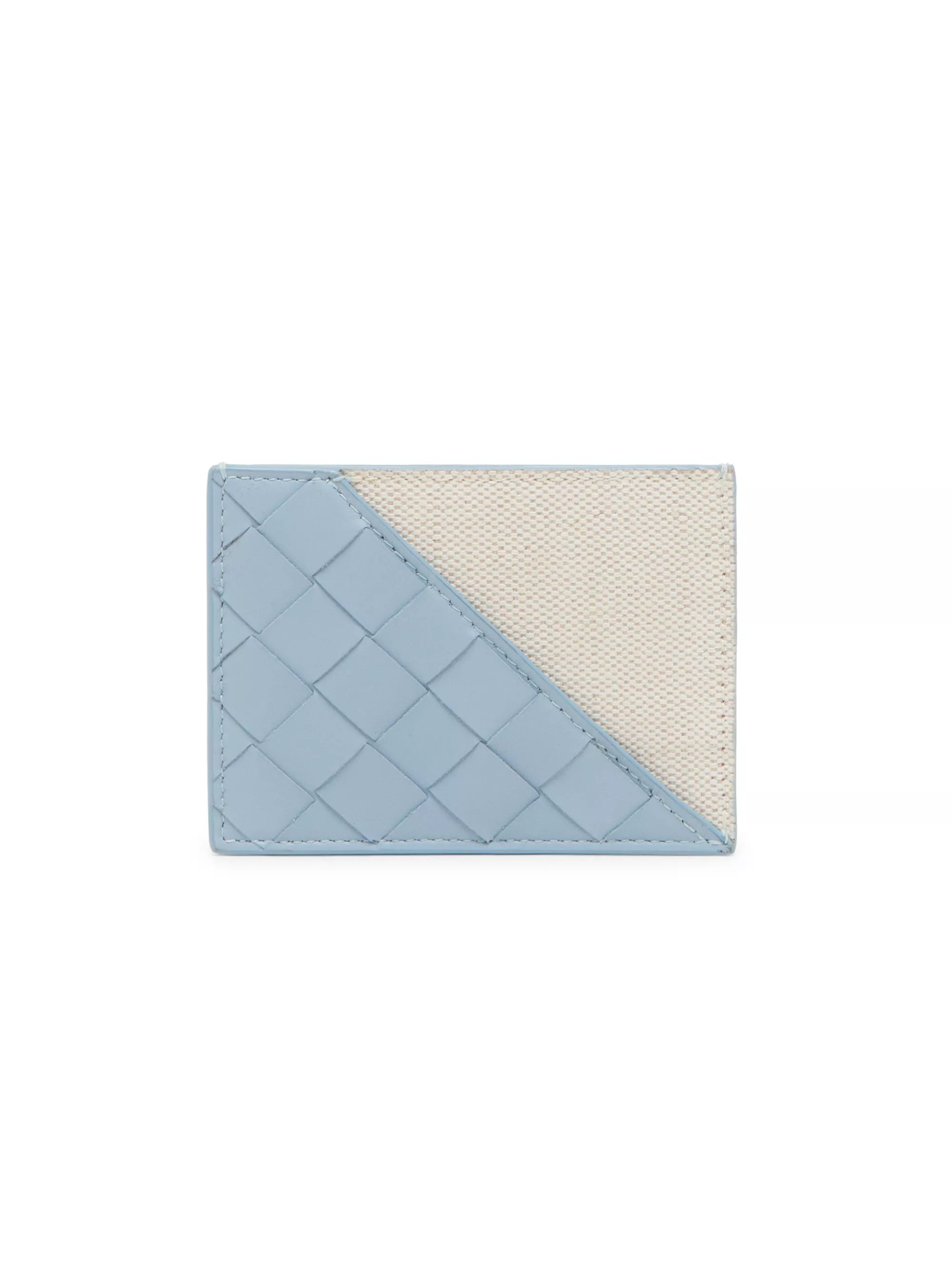 Intrecciato Diagonal Leather Card Case | Saks Fifth Avenue