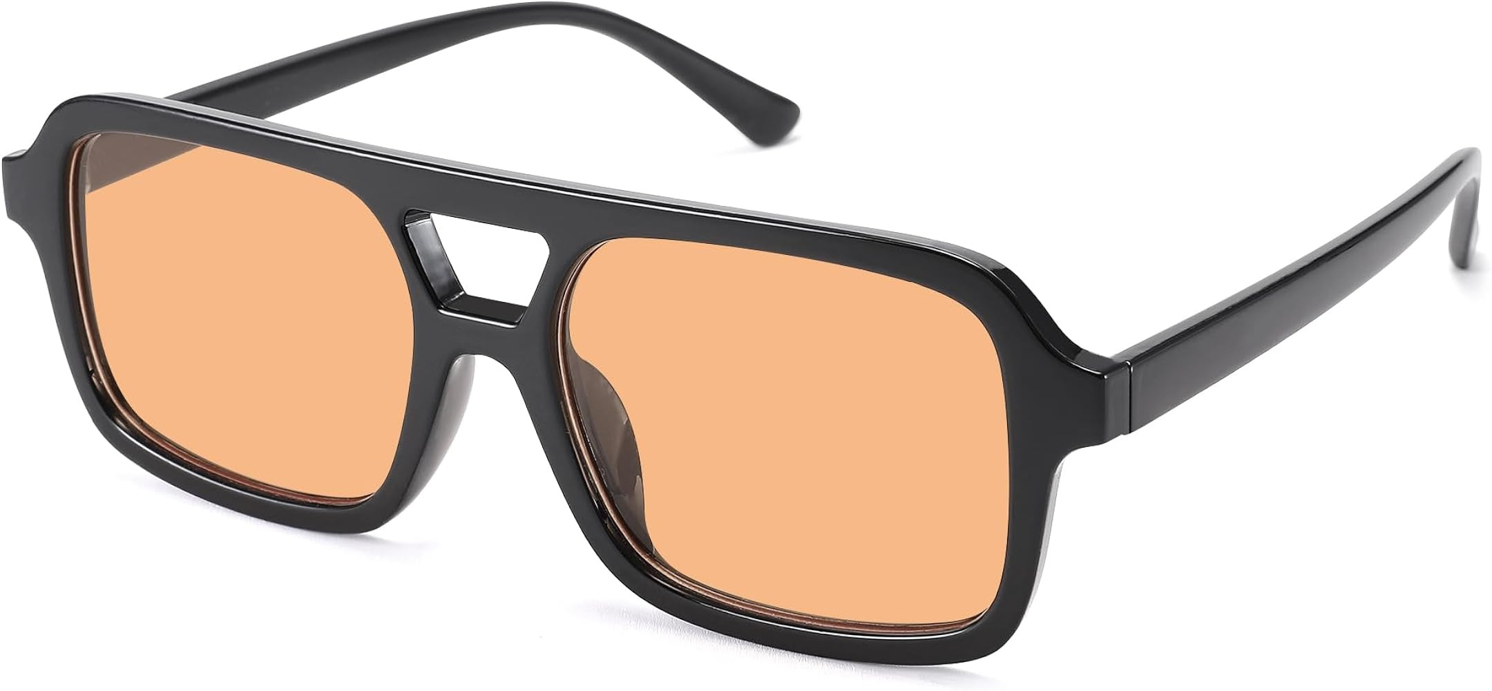 COASION Retro 70s Aviator Sunglasses for Women Men, Vintage Orange Square Sun Glasses UV Protecti... | Amazon (US)