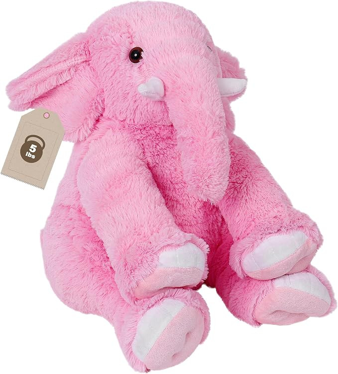 Elephant Weighted Stuffed Animals 5 lbs 16in, Weighted Plush Elephant Stuffed Animal Plushies Gif... | Amazon (US)