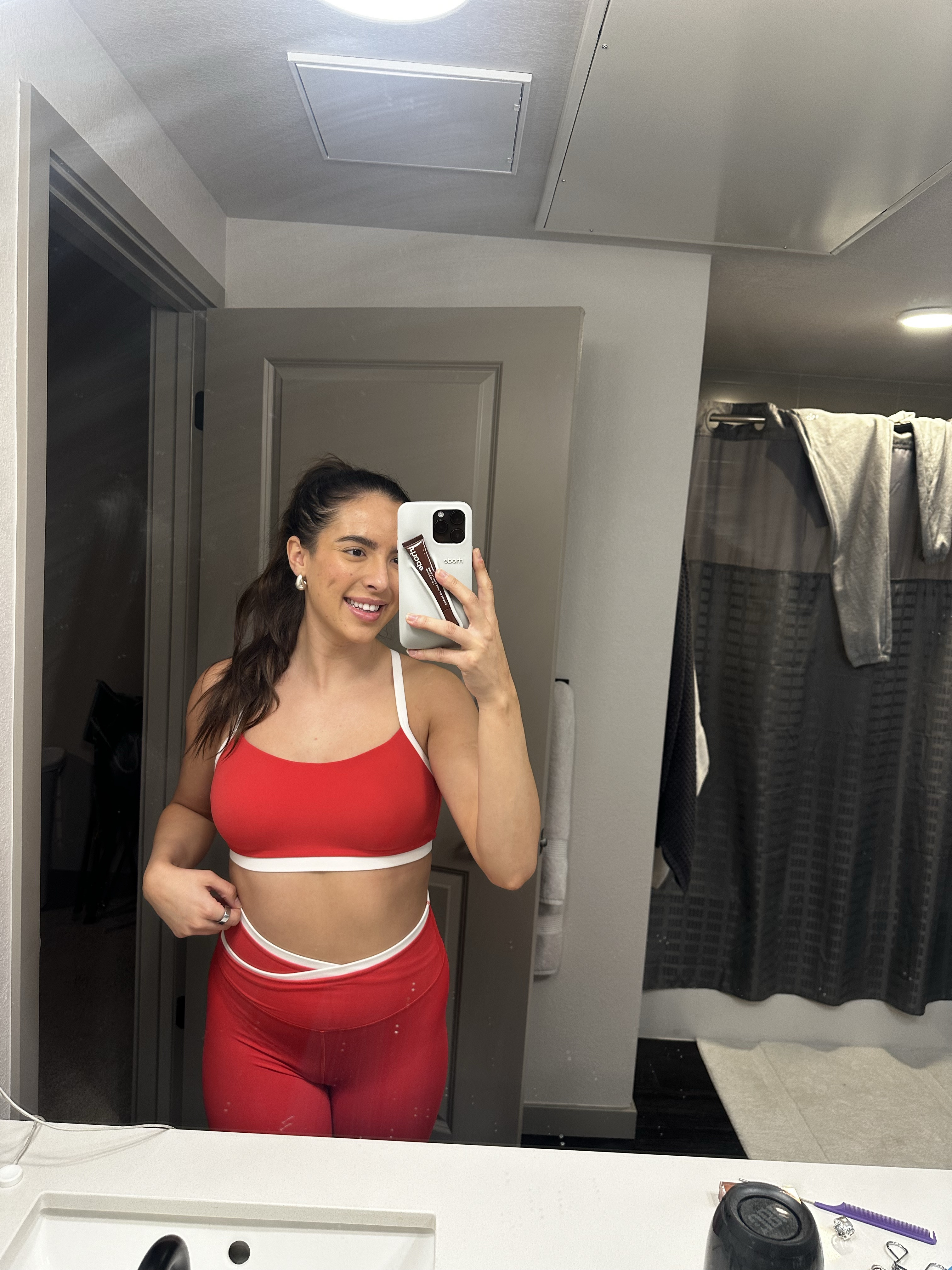 Red workout set ❣️🍒

#LTKActive