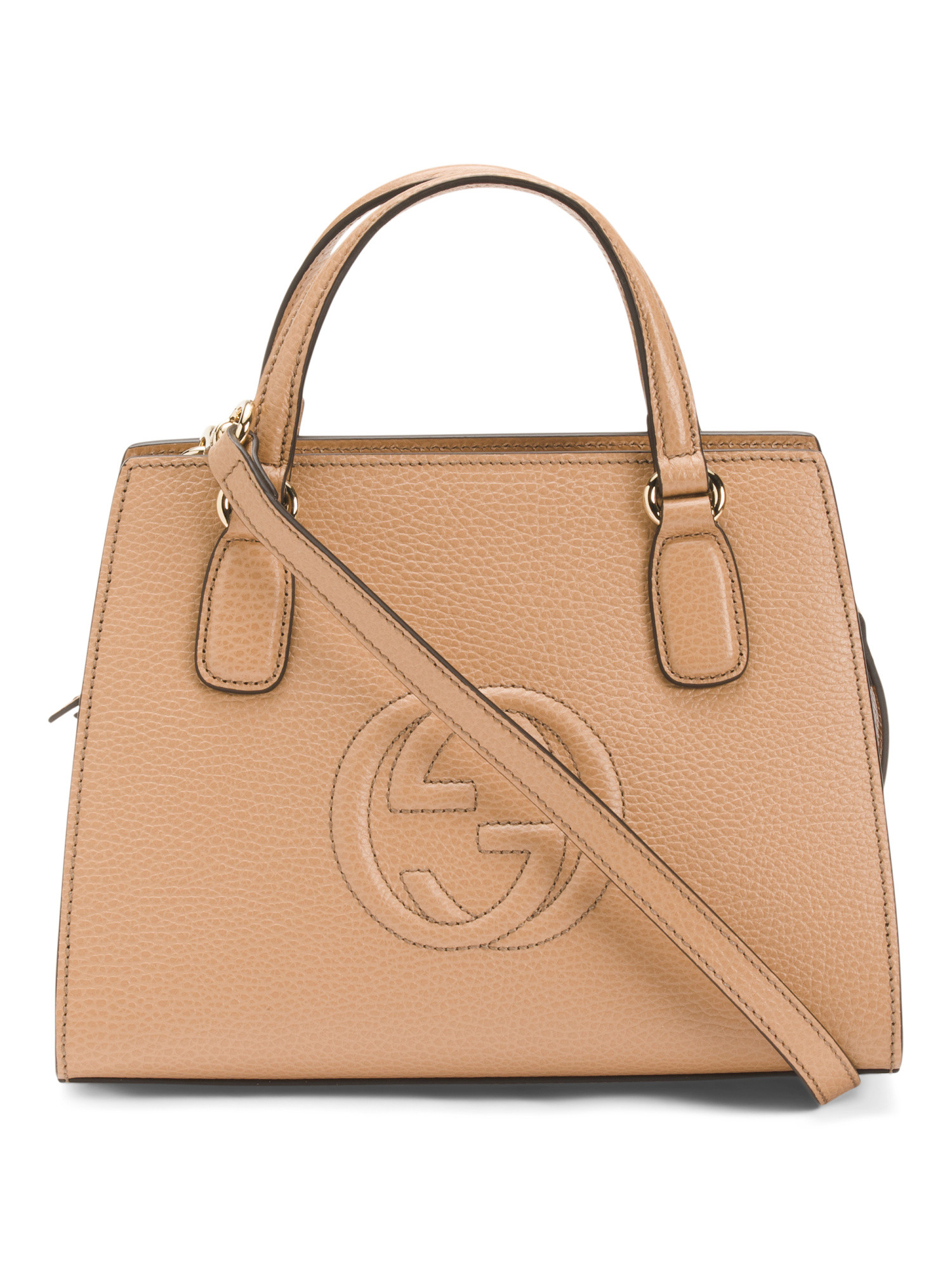 Made In Italy Leather Small Soho Tote With Shoulder Strap | TJ Maxx